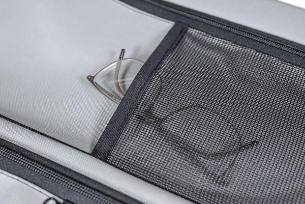 VanEquip Fensterpacktasche mit Paneel hellgrau für Mercedes V-Klasse/Vito (ab 2014), Fahrerseite L2